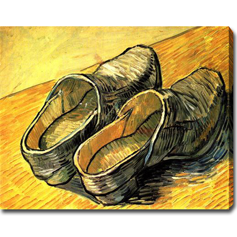 A Pair of Leather Clogs - Van Gogh Painting On Canvas